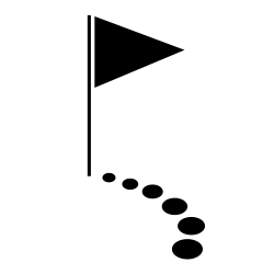 Trodat Printy 4922 Geocachingstempel Motiv Ziel SCHWARZ BLAU